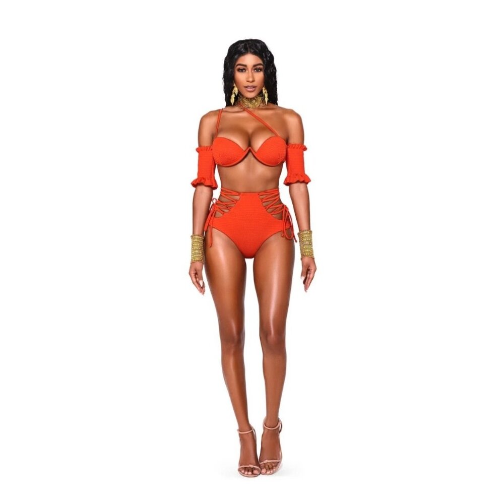 NWT Victorias Secret B Fyne Orange Anika Top Size XXL
